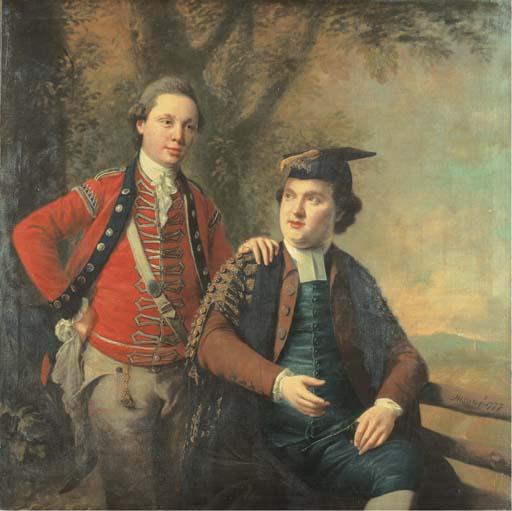 Double portrait of General Richard Wilford of the British Army and his contemporary Sir Levett Hanson.